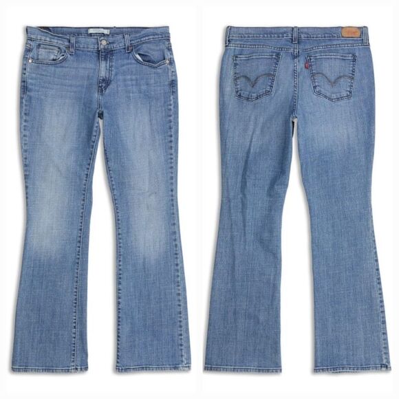 💛Levi's 515 Blue Denim Bootcut Jeans Size 10/30 - Picture 1 of 10